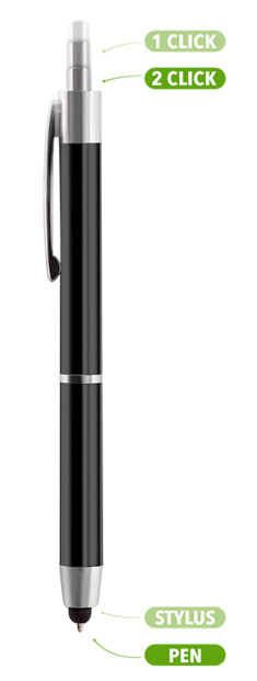 Premium Touch-Stylus mit Kugelschreiber
