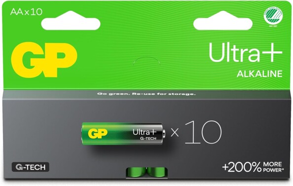 10 Alkali-Batterien AA (LR6) Ultra+ 1,5V