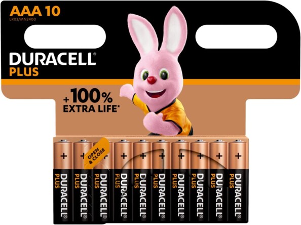 10 AAA (LR3) Plus Power 1,5 V Alkaline-Batterien