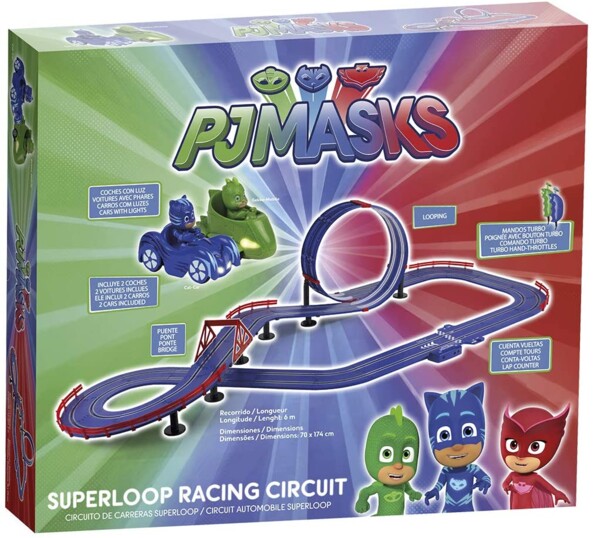 PJ Masks Elektroauto-Rennstrecke mit Looping