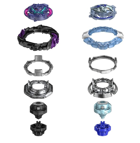 2 Beyblade Burst Quad Drive Kreisel - Stone Baldero B7 VS Roar Balkesh B7