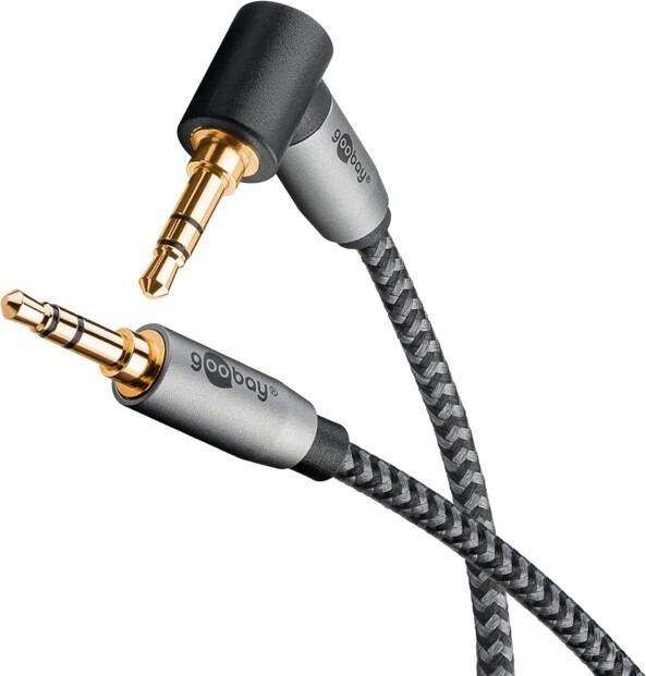 Abgewinkeltes Stereo-Audiokabel mit 3,5-mm-Klinkenstecker – 3 m