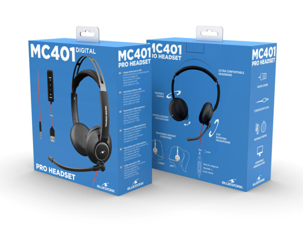 MC-401 Kabelgebundenes Audio-Headset mit Klinkenstecker und USB