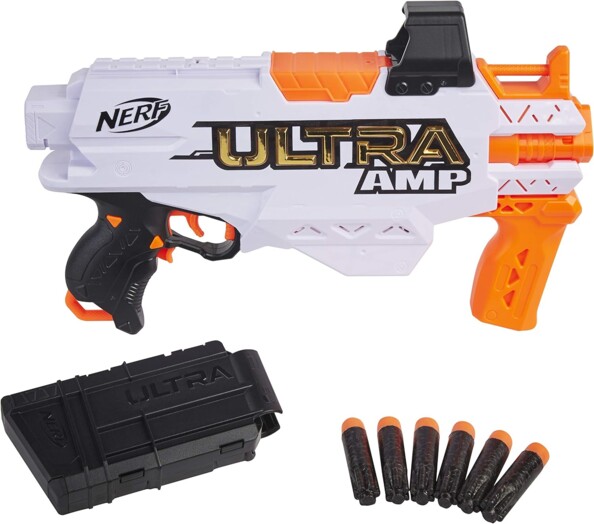 Motorisierte Nerf Ultra Amp-Pistole mit Magazin