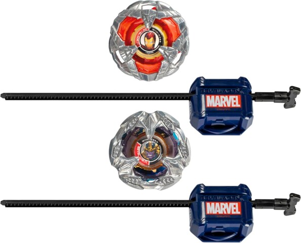 Beyblade X Marvel : Iron Man 4-80B vs Thanos 4-60B Kreisel