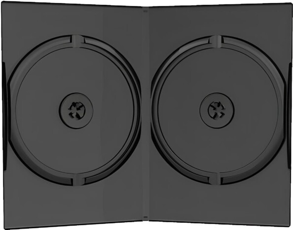 5 rechteckige Hüllen für 2 DVDs/CDs - Schwarz