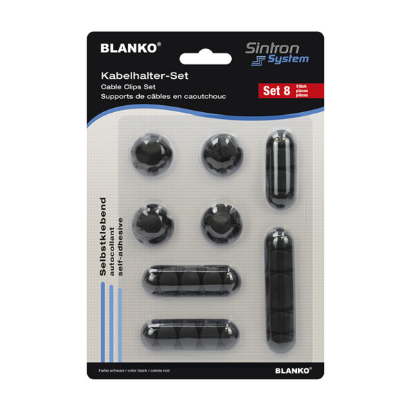 8 selbstklebende Kabelhalter