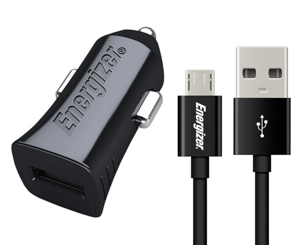 Kfz-Ladegerät 1 A mit USB-A-zu-Micro-USB-Kabel