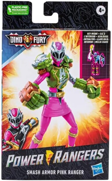 Power Rangers Dino Fury Figur: Pinker Ranger in Smash-Rüstung