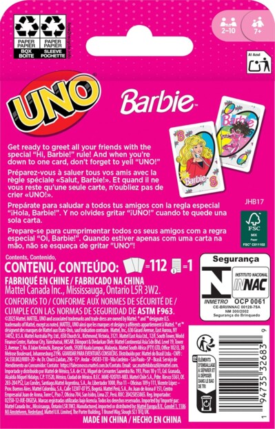 Barbie Edition UNO-Brettspiel