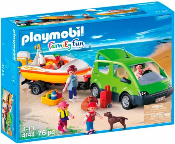 Playmobil Family Fun: Familienauto mit Bootsanhänger