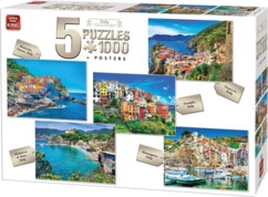 5 Puzzles italienische Dorf - 5 x 1000 Teile