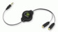 Retrak einziehbarer 3,5-mm-Klinkenaudiosplitter - 1 m