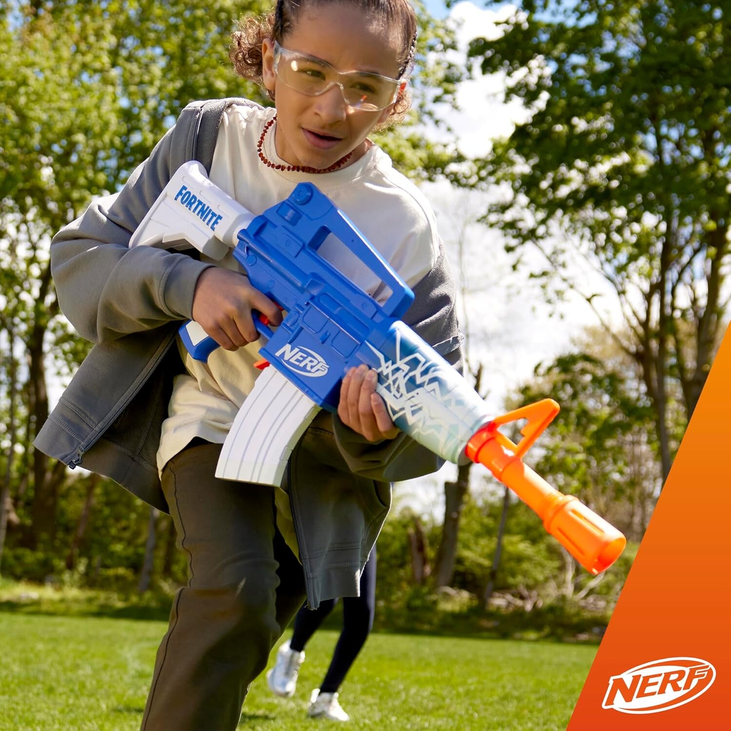 Nerf Fortnite Blue Shock Dart Blaster mit motorisiertem